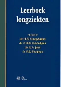 Leerboek longziekten van bsl media met een donkerblauwe hardcover en gouden letters voor interne geneeskunde