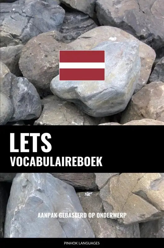 Lithuanische vlagsticker op grijze steen voor lets vocabulaireboek met aanpak gebaseerd op onderwerp