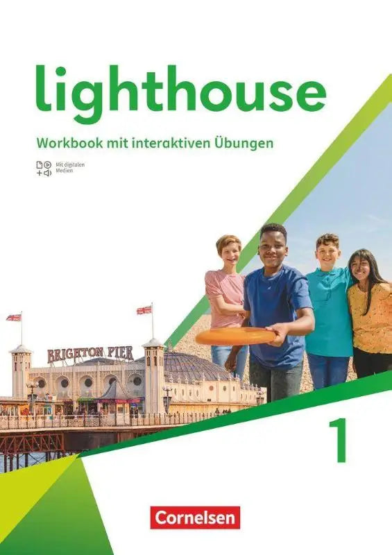 Green and white lighthouse band workbook mit children in front of brighton pier general edition for 5th grade