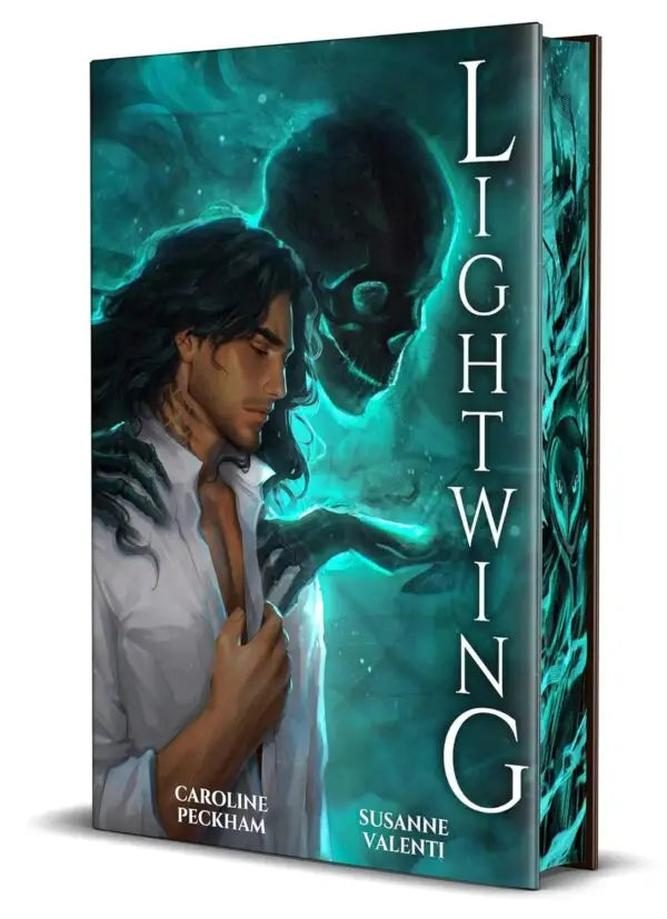 The book Lightwing special edition by Caroline Peckham and Susanne Valenti features a teal cover with a mystical illustration