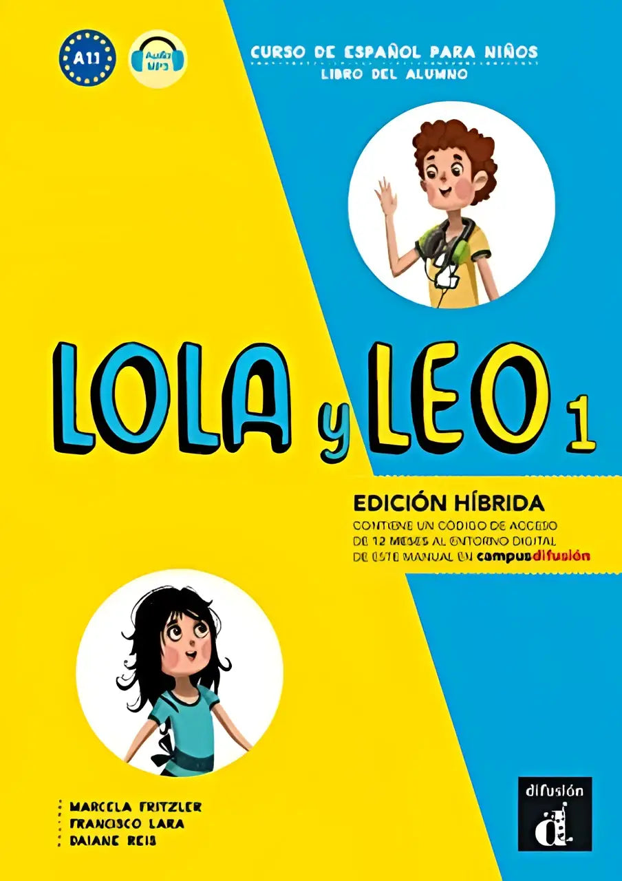 Fel geel en blauw lola y leo libro del alumno edicion hibrida spaanse kinderzangboek met illustraties van kinderen