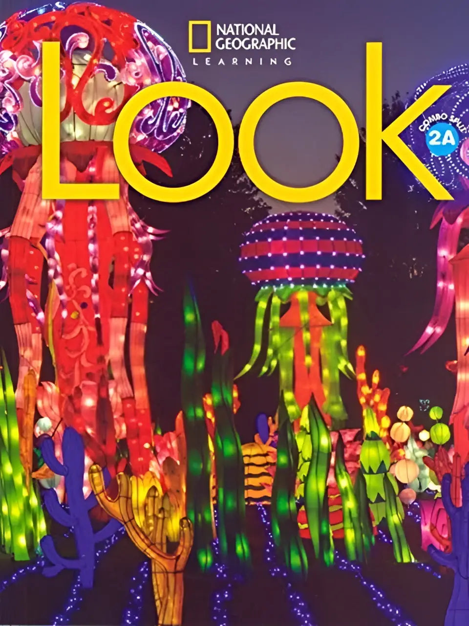 Vibrante verlichte lantaarns in look level 2 combo split met kwallen- en cactusvormen in rood groen paars en goud