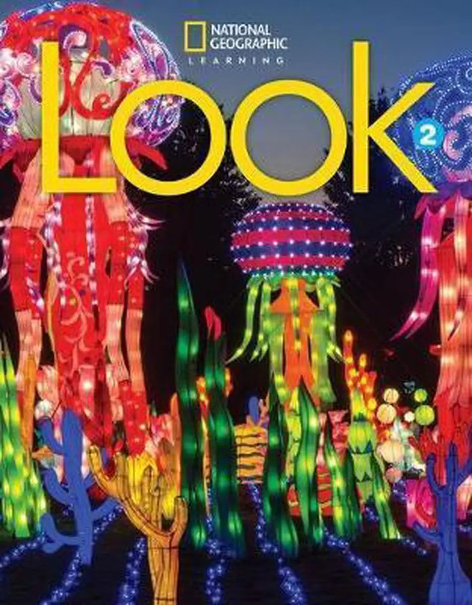 Vibrante verlichte kwalvormige lantaarns in rood blauw en groen voor jonge leerlingen in look level 2 students book