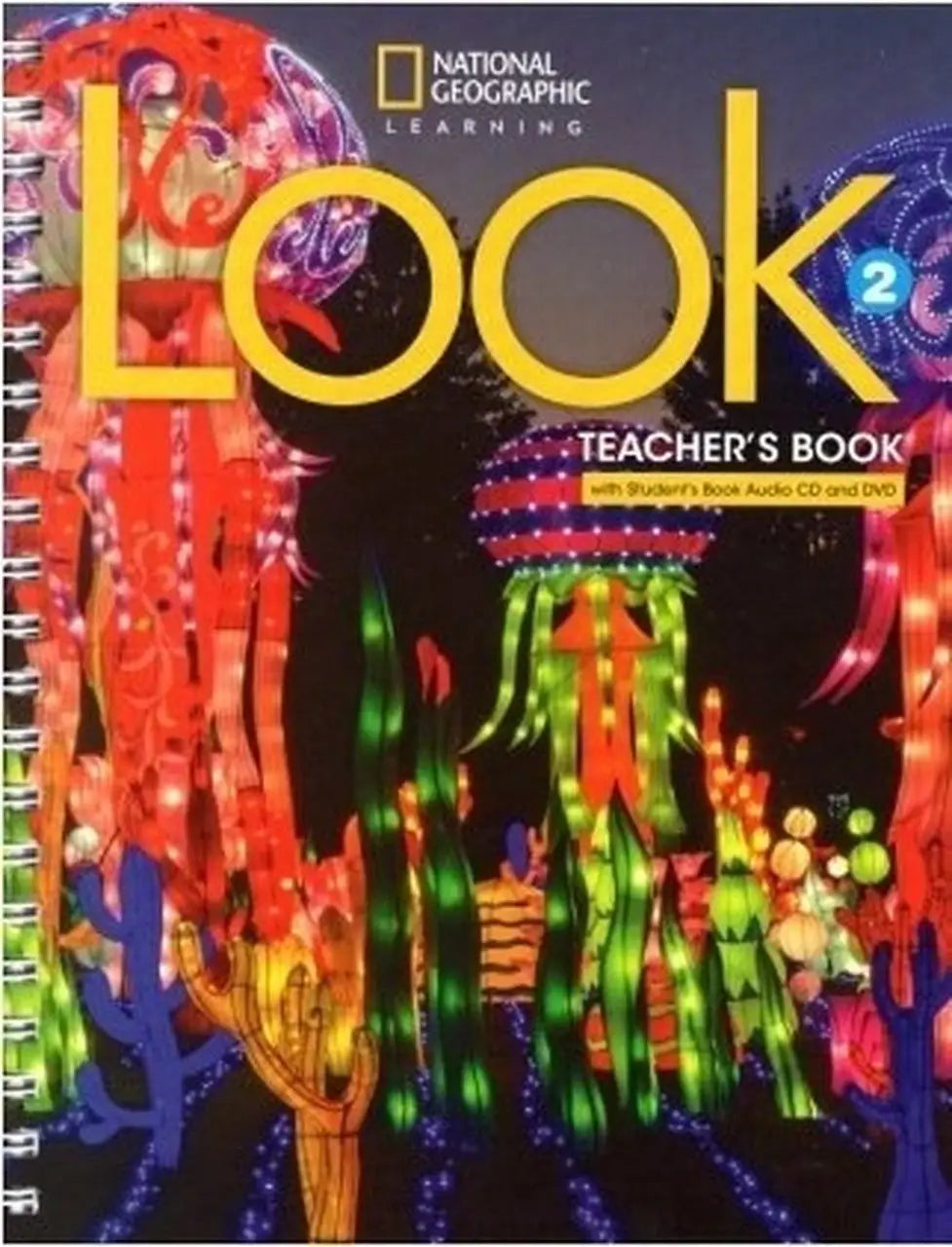 Look level 2 teacher’s book met levendige kleurrijke illustraties van gloeiende kwal en koraal op de voorkant