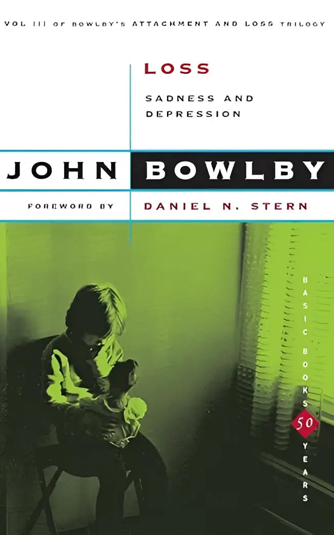 The book cover for loss vol 3 shows a green-toned image of a child holding a doll reflecting sadness and depression