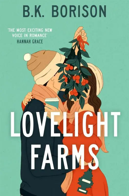 De boekcover van lovelight farms door b.k toont een cosy small-town setting voor een fake dating verhaal