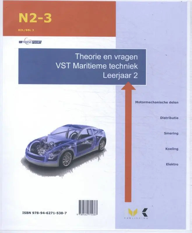 Blauwe semi-transparante illustratie van een sportwagen op de voorkant van maatwerk roc friese poort vst maritieme techniek
