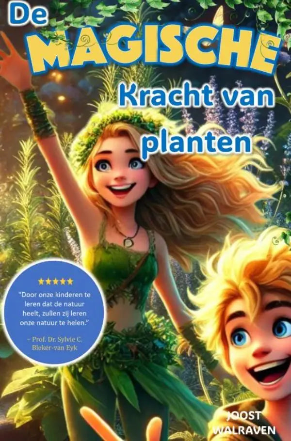 De magische kracht van planten kinderboekcover door joost walraven met levendige groene illustratie voor jonge lezers