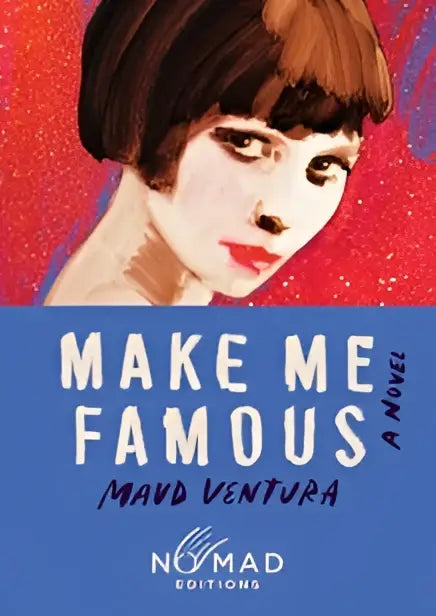 De nomad edition van make me famous toont een vrouw met kort bruin haar en rode lippen op een roze achtergrond