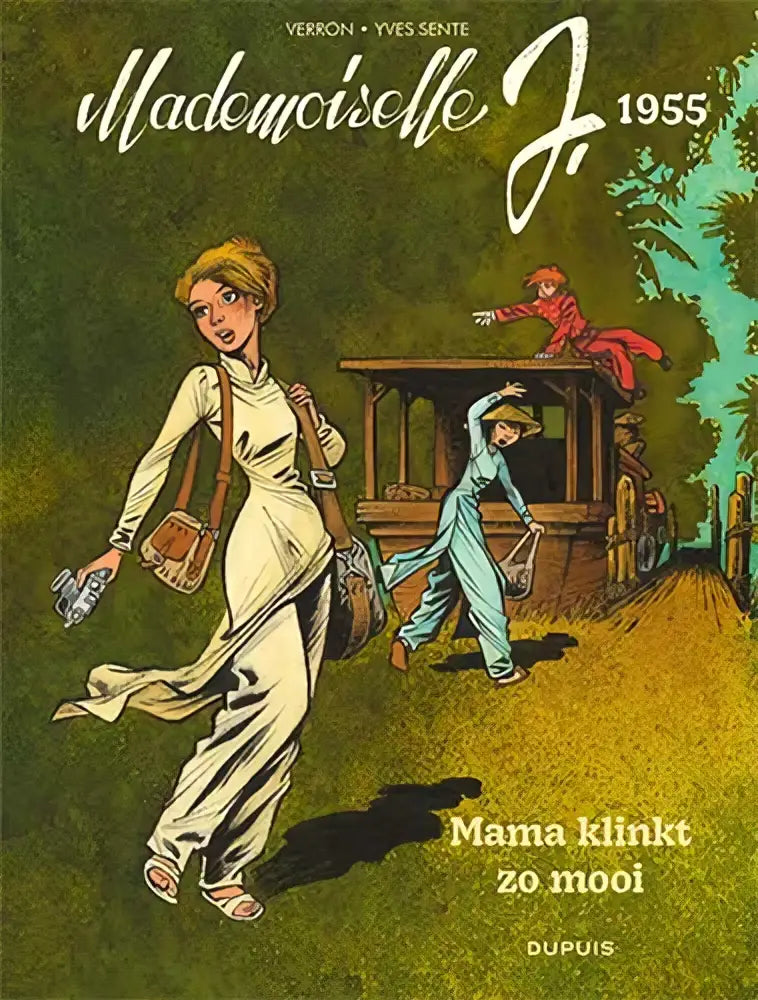 Mademoiselle j strip mama klinkt zo mooi door yves sente met heldere lijnen en expressieve kleuren