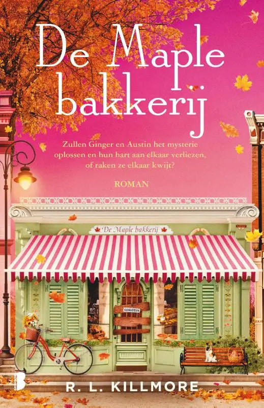 De cover van de nederlandstalige roman de maple bakkerij door r met een warme, gezellige sfeer uit cinnamon falls