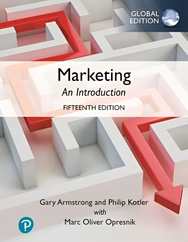 De cover van marketing an introduction global edition door gary armstrong en philip kotler met focus op marketing concepts en customer value