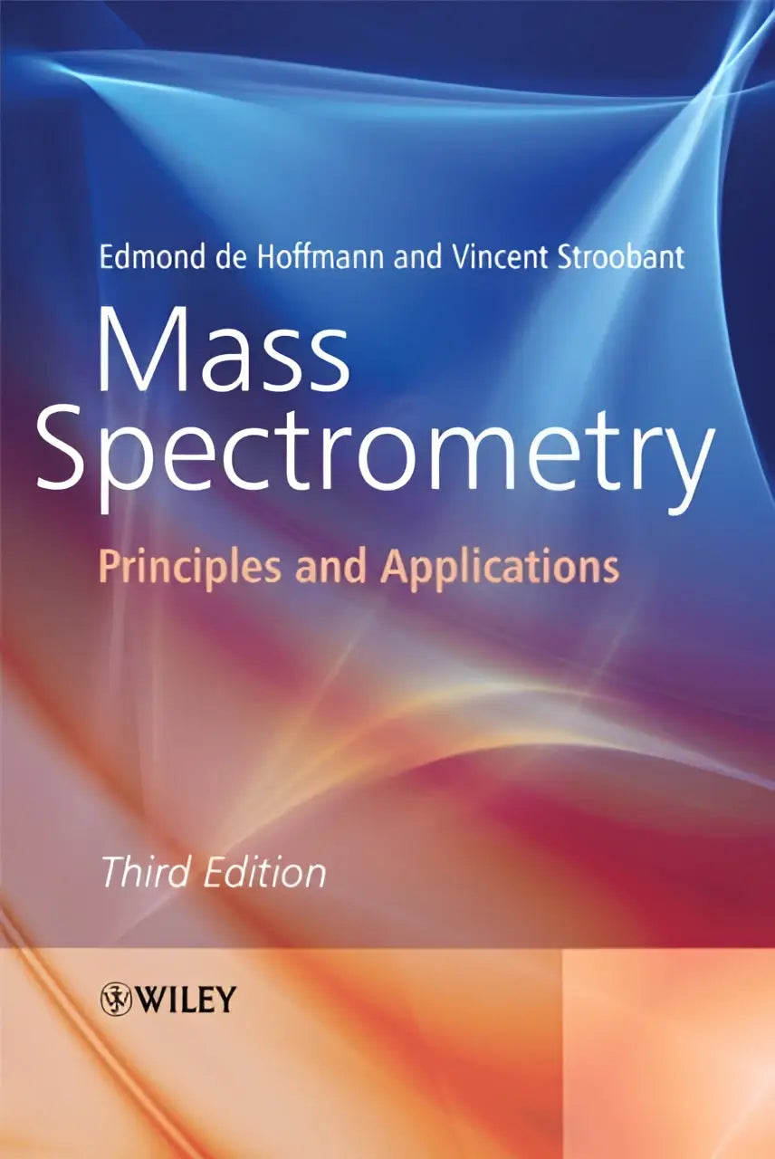 De boekomslag van mass spectrometry principles and applications derde editie door hoffmann en stroobant gepubliceerd door wiley