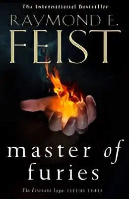 De omslag van het boek master of furies door raymond e toont een fascinerend fantasyontwerp geschikt voor liefhebbers van het genre