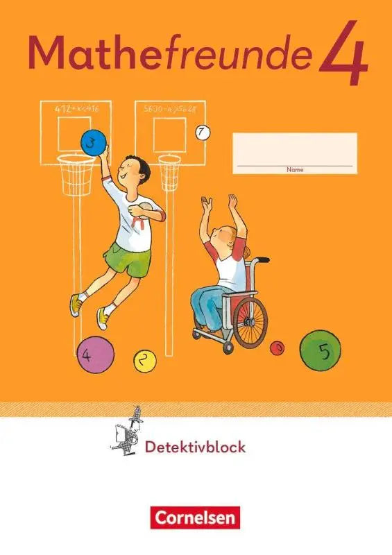Orange mathefreunde 4 detektivblock met opdrachten für allgemeine ausgabe und sachsen met kinderen beim basketballspielen