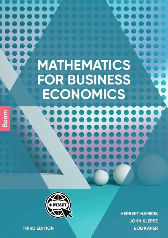 De kaft van het derde editie leerboek mathematics for business economics door hamers kleppe en kaper