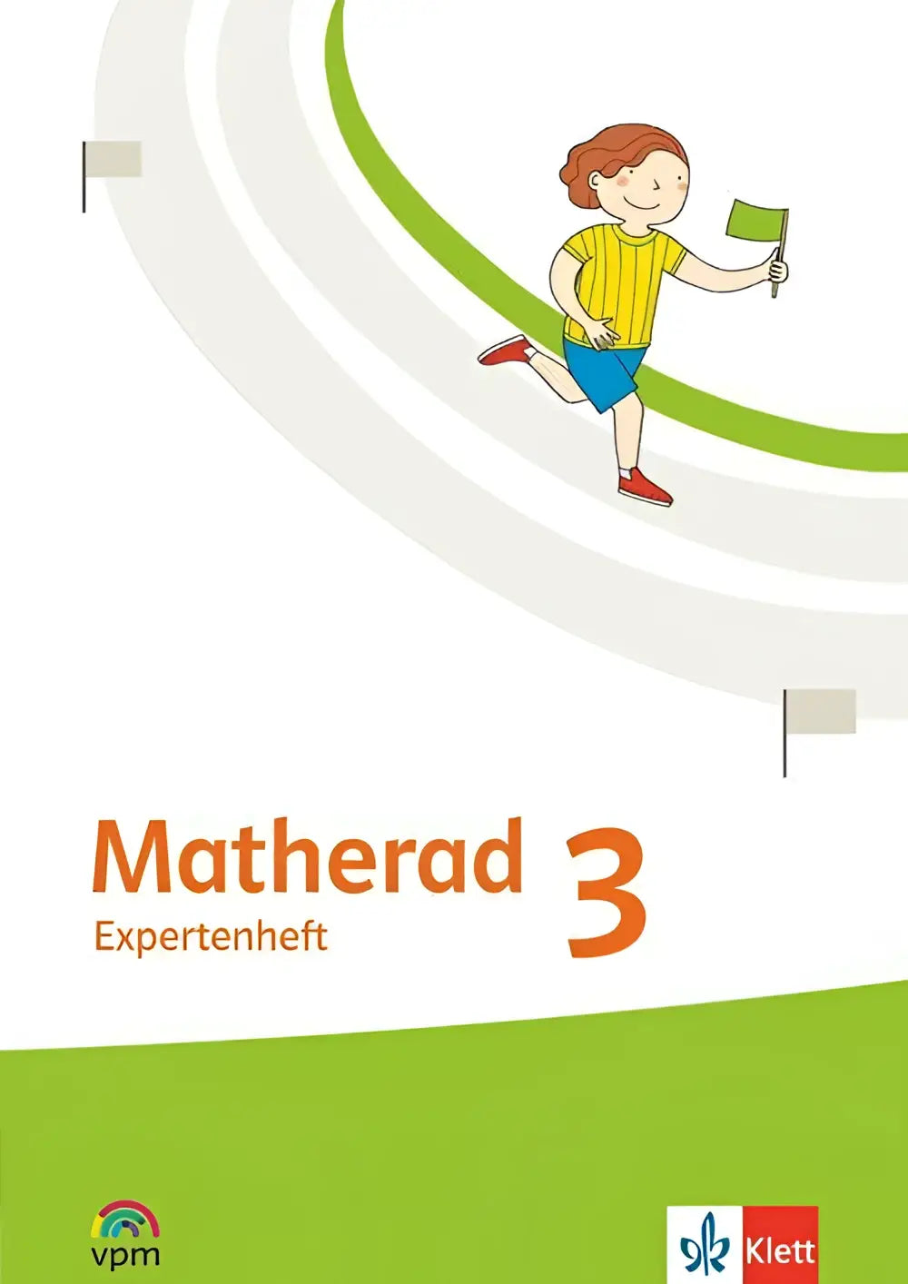 Groen wit omslag van de matherad 3 expertenheft werkboek door klett voor expertenheft klasse 3 gebruik