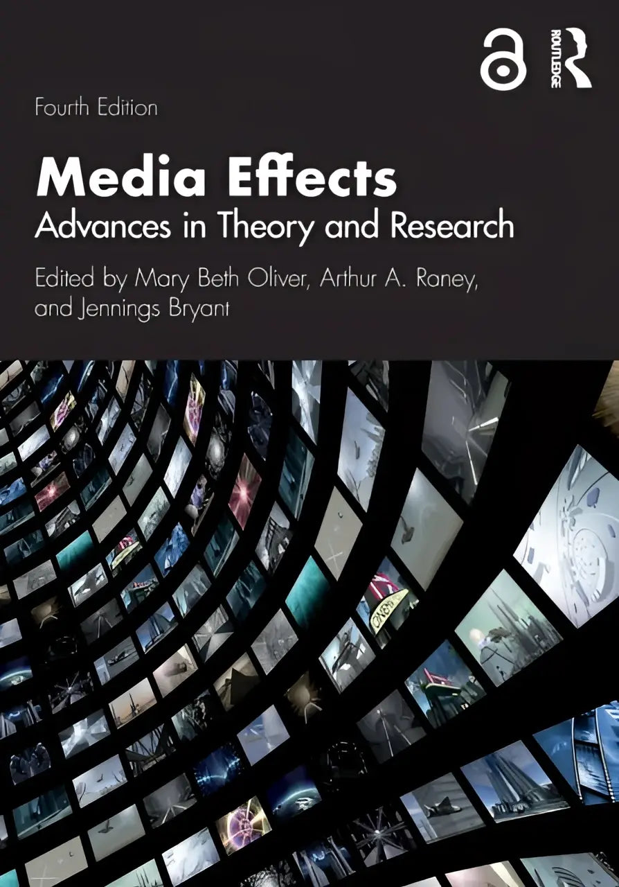 Zwart boekomslag van media effects vierde editie, gericht op advances in theory and research door mary beth oliver en arthur a