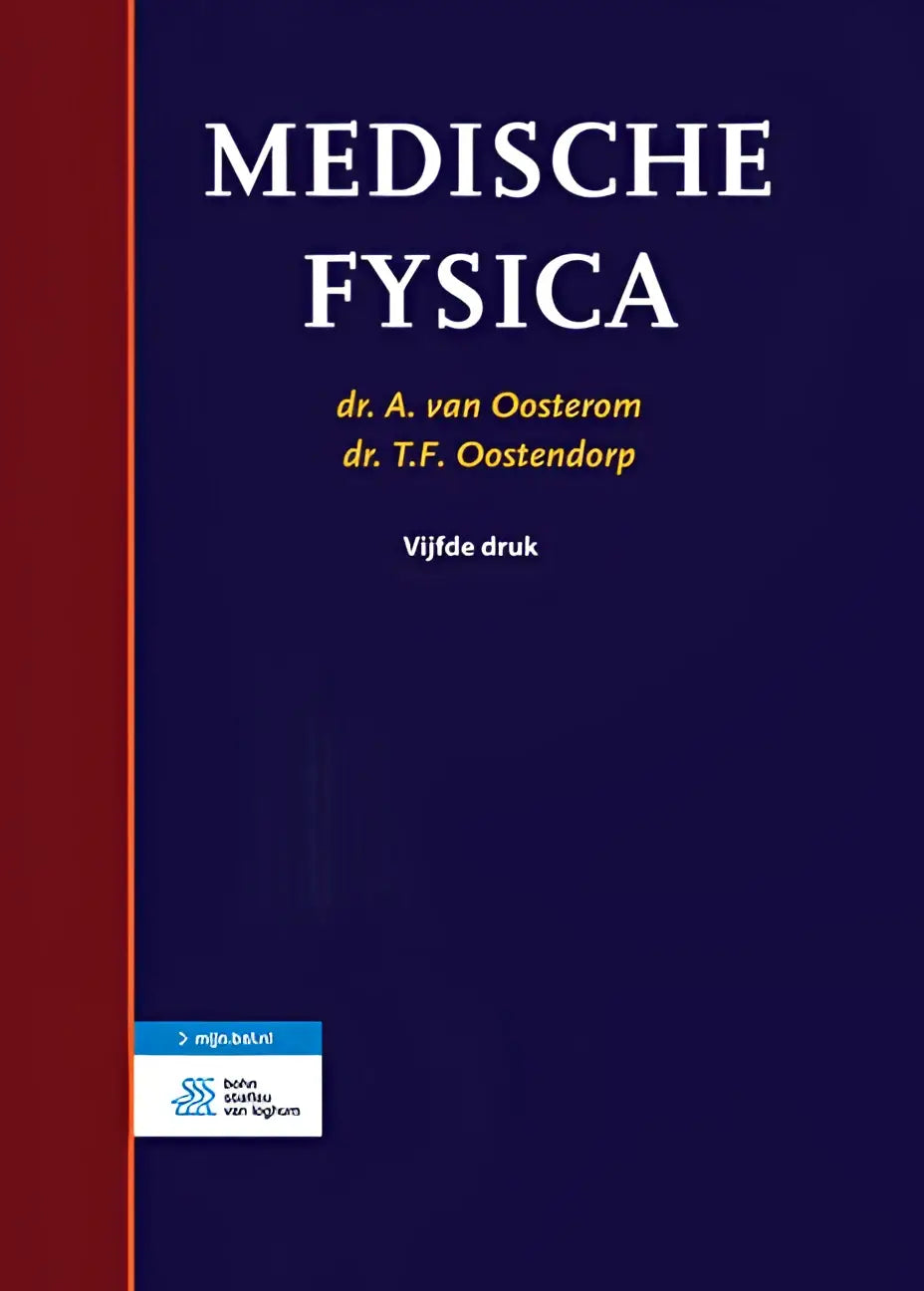 Medische fysica 4e druk donkerblauw hardcover met rode rug