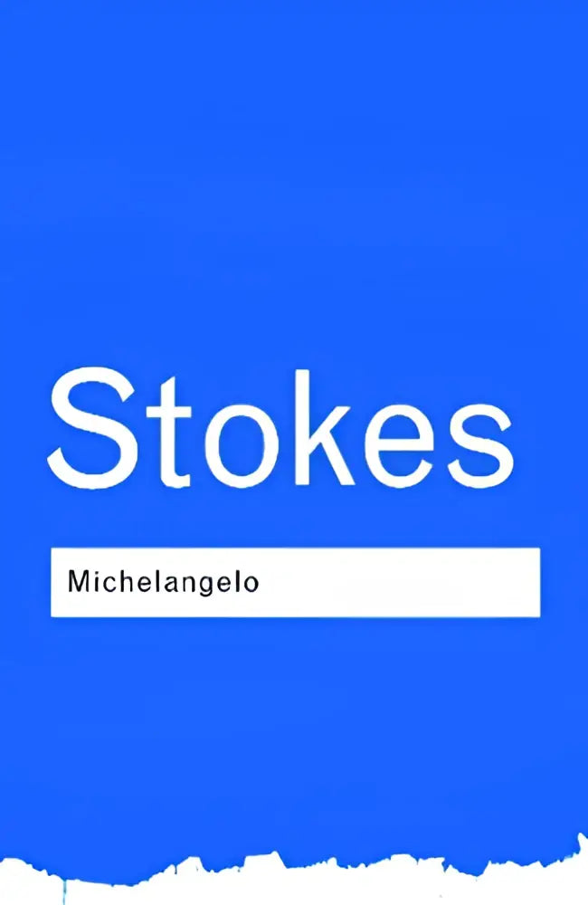 Blauw boek omslag met witte tekst stokes en michelangelo voor product michelangelo