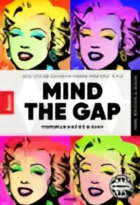 Een levendige gestileerde mind the gap poster met meerdere portretten van marilyn monroe in roze en paars