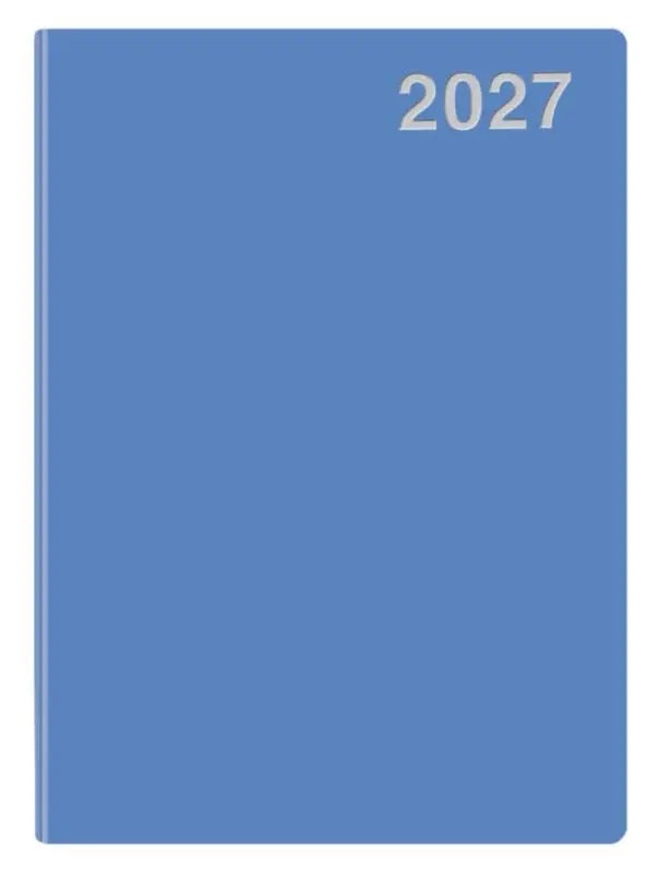 Mini-Timer blau 2027 - Kleiner flexibler Taschenkalender im Format 7,5 x 11 cm.
