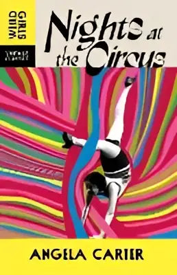 Kleurrijke regenboogomslag Nights at the Circus van Angela Carter