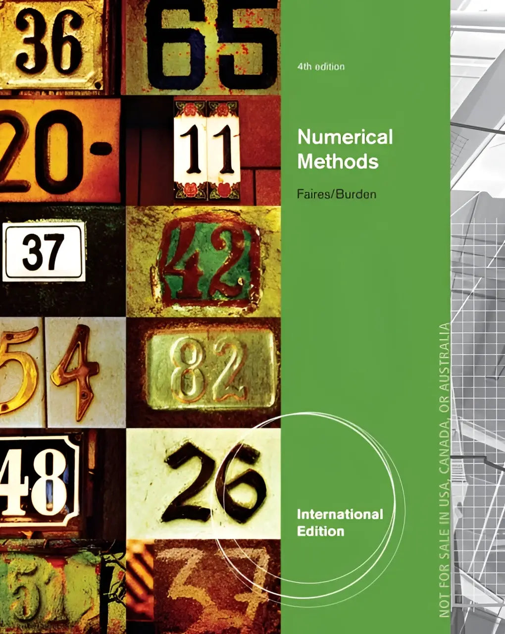 Groen leerboeknumerical methods 4e editie door faires burden internationale editie gebruikt aan youngstown state university