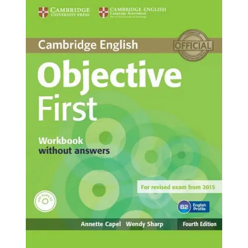 Objective first - 4th edition workbook without answers + audio-cd - objective first - 4th edition workbook without