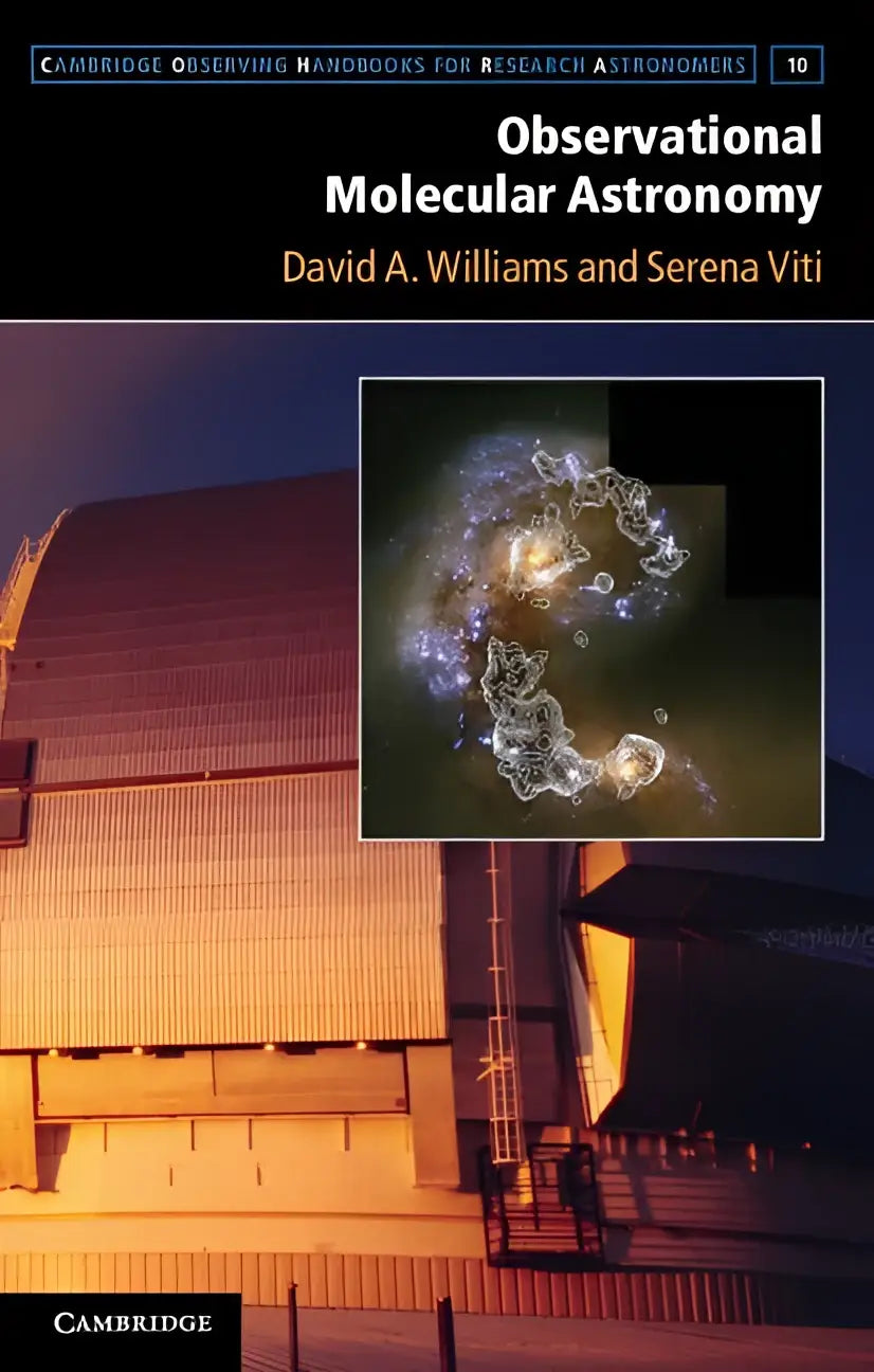De omslag van het boek observational molecular astronomy door david a over het universum en moleculaire line emissies