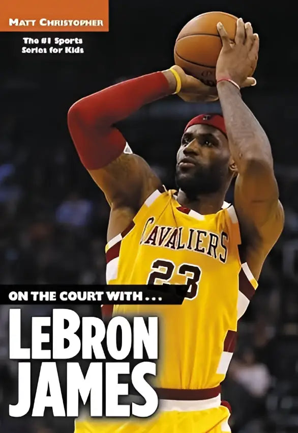Gele en rode cleveland cavaliers basketbalshirt met nummer 23 gedragen door lebron james aan de achterkant