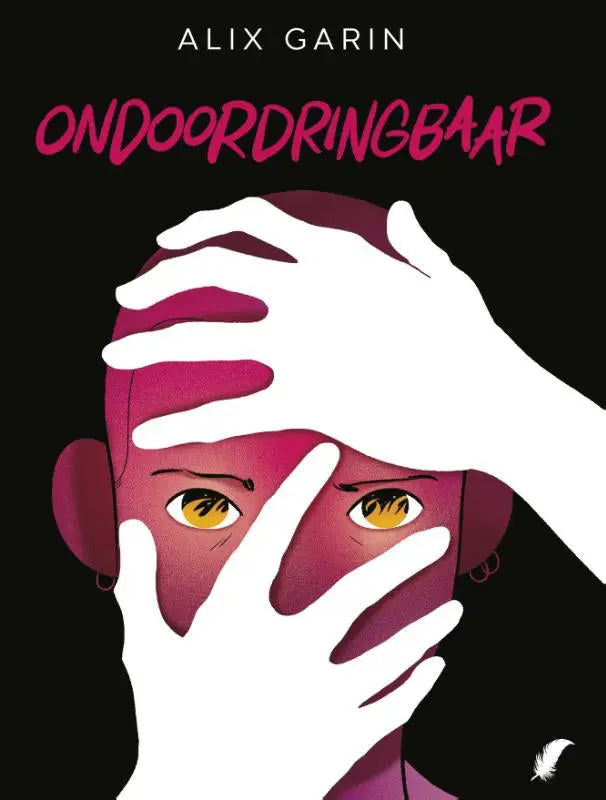 Boekcover van ondoordringbaar door alix garin toont persoon met magenta huid en gouden ogen, uitgeverij daedalus