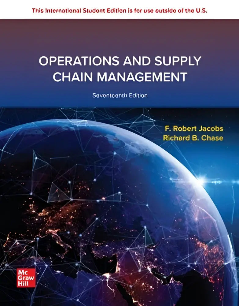 Blauw-zwart hardcover leerboek operations and supply chain management 17e editie voor bedrijfsvoering en supply