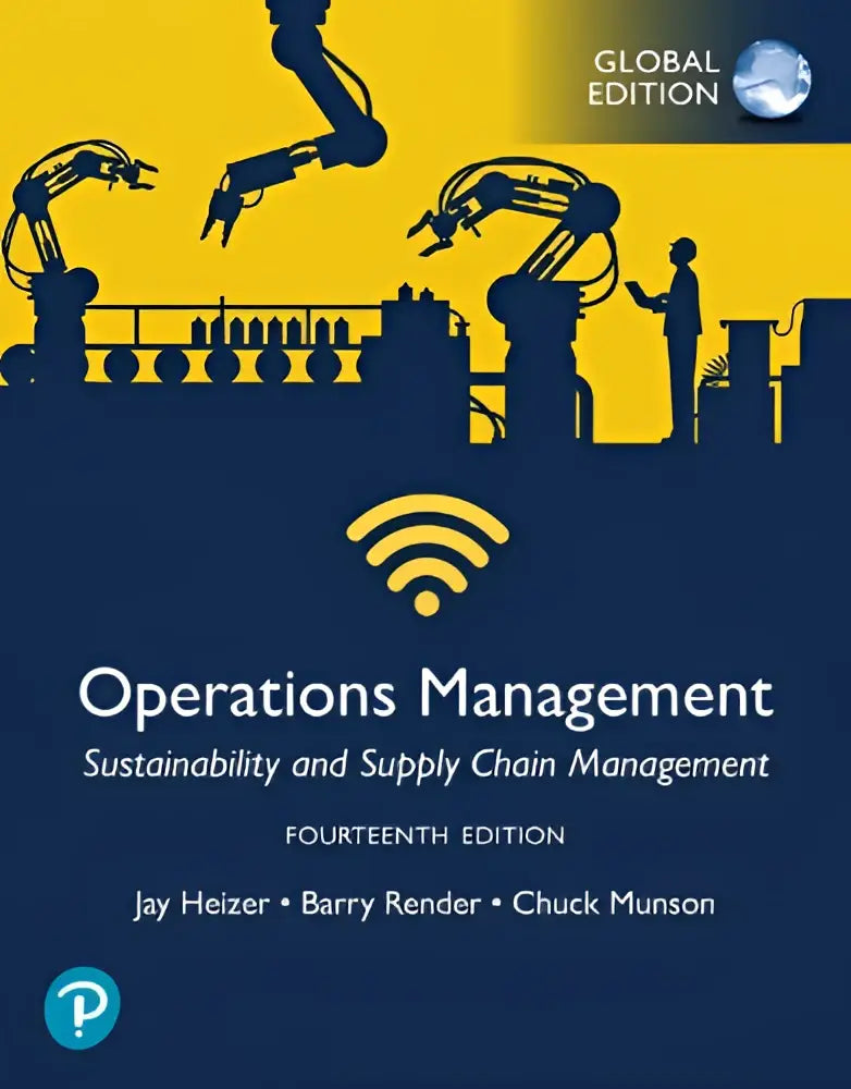 Het boek operations management 14e editie behandelt duurzaamheid en supply chain management door heizer render en munson