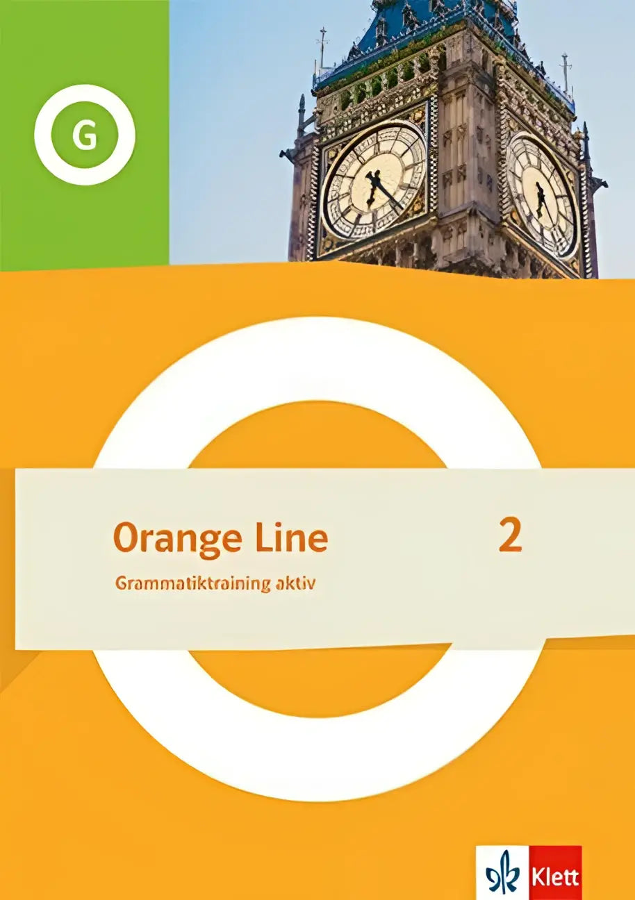 Orange line 2 grammatiktraining aktiv klasse 6 workbook in orange cover for german grammar practice by klett
