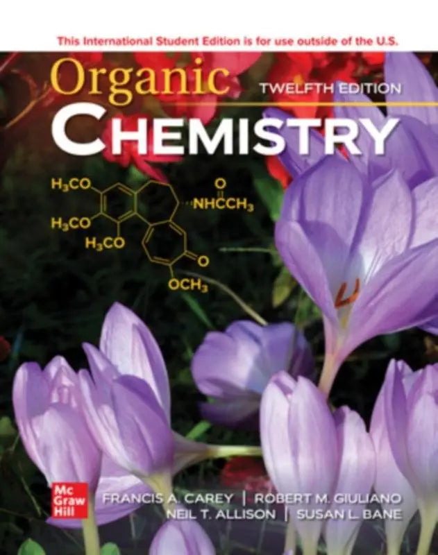 Twelfth edition organic chemistry textbook by francis a in a green cover for chemistry ise study purposes