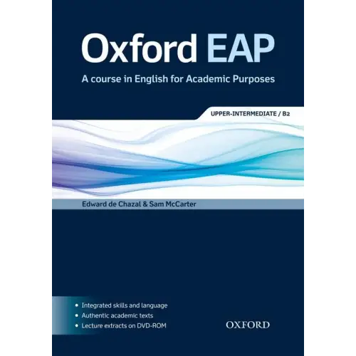 Oxford eap b2 - a course in english for academic purpose student’s book + dvd-rom pack - oxford eap b2 - a course