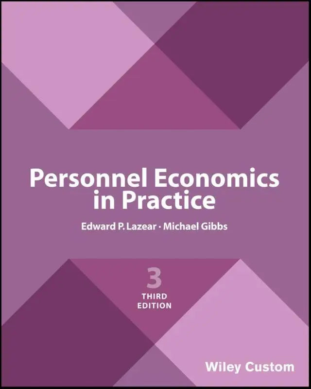 Paarse geometrisch patroon paperback boek personnel economics in practice derde editie door edward p voor human resources studies