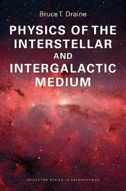 Boekcover van physics of the interstellar and intergalactic medium met een kosmische nevel in rood en paars