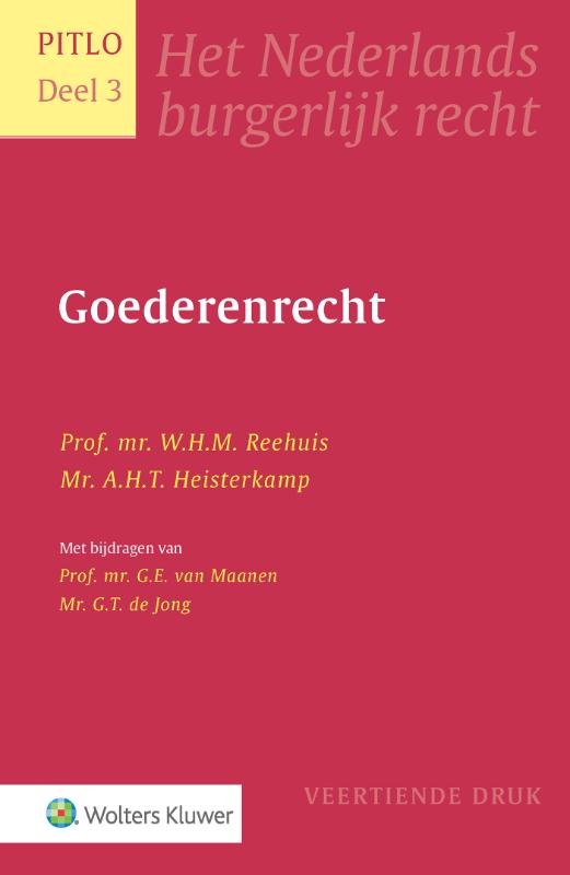Rode hardcover Pitlo 3 – Goederenrecht – 14e druk door prof