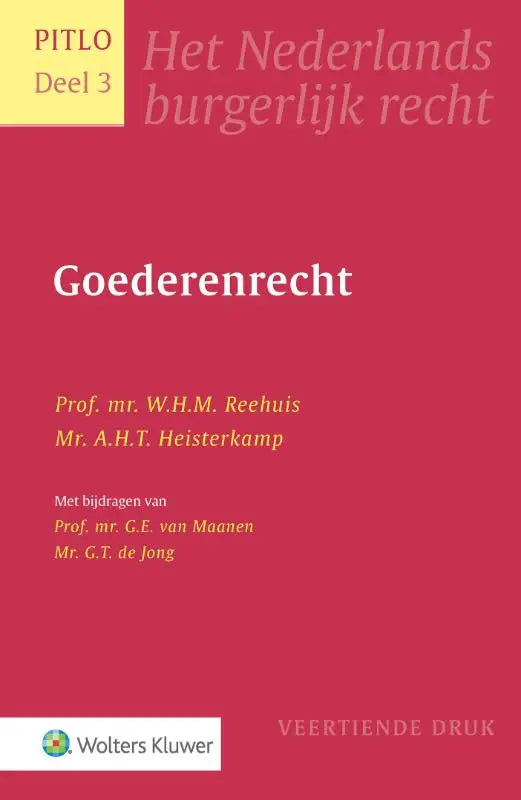 Rode hardcover Pitlo 3 – Goederenrecht – 14e druk door prof