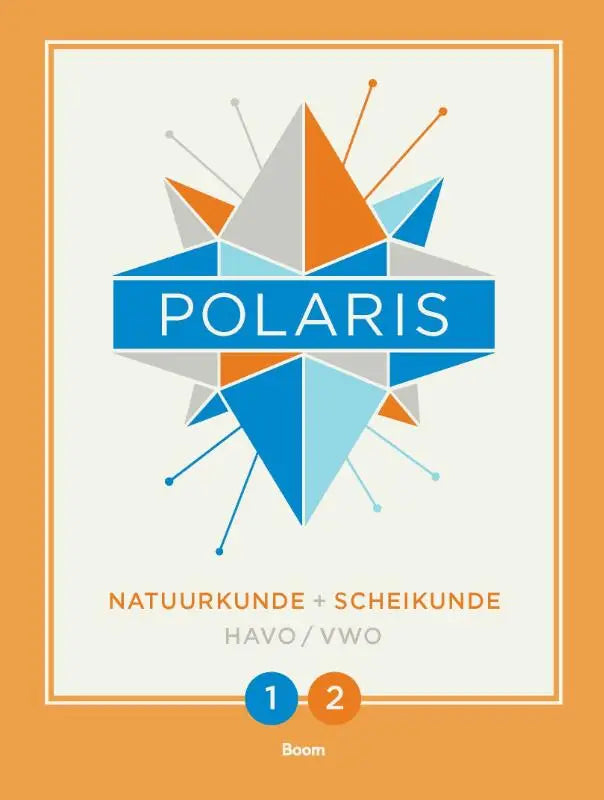 De cover van polaris nask toont een geometrisch sterontwerp in blauwtinten, oranje en grijs met de naam polaris