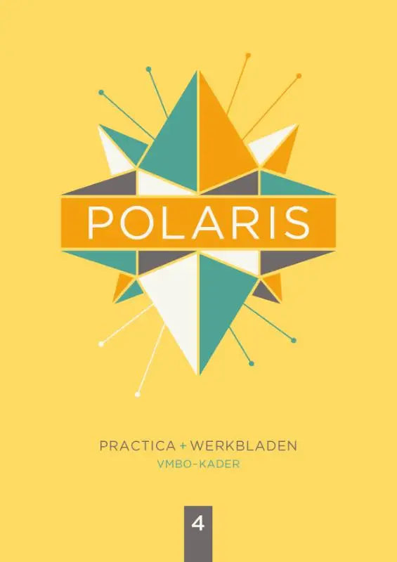De polaris nask1 cover toont een geometrisch sterpatroon in teal oranje en wit op een gele achtergrond