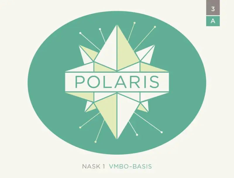 Polaris nask1 logo met geometrisch sterontwerp in wit en lichtgeel op een teal ovale achtergrond