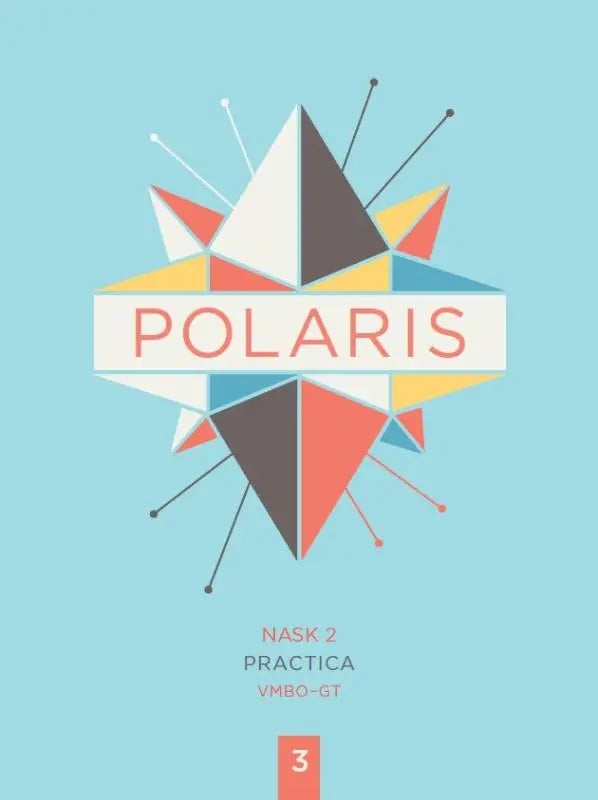 De polaris nask2 cover toont een kleurrijk geometrisch sterburst ontwerp met rode tekst op een wit lint