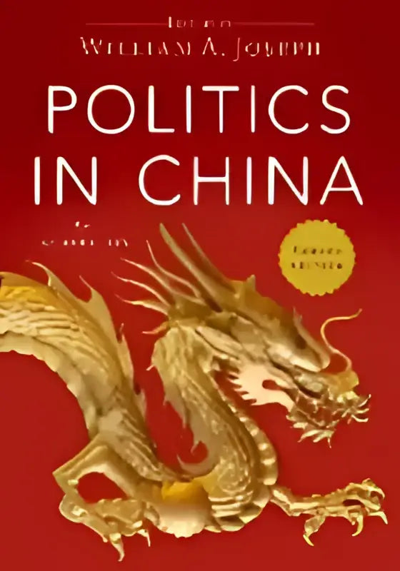 Illustratie van een gouden draak op een rood boekcover politieke systeem politieke geschiedenis introduction 4th edition