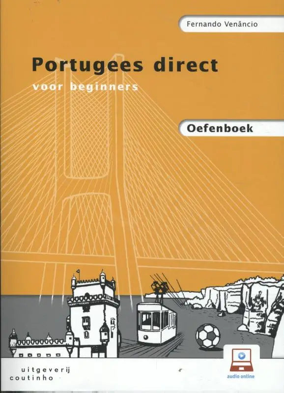 Portugees direct voor beginners werkboek door Fernando Venâncio met brugillustratie