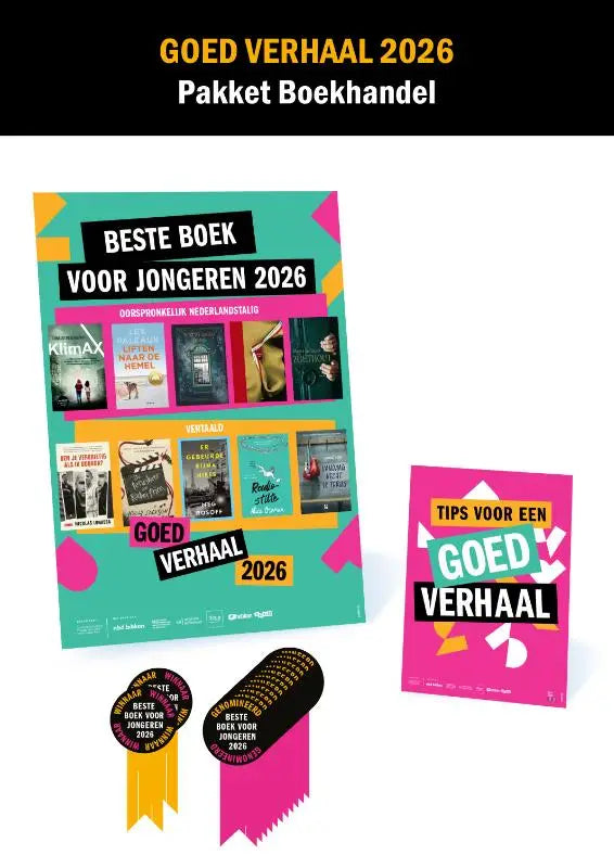 POS-pakket Boekhandel Goed Verhaal 2026 - De bestelperiode is verlopen. U kunt nog bestellen maar wordt geleverd uit de reserves. Uitlevering van producten is alleen gegarandeerd indien u besteld heeft tijdens de bestelperiode