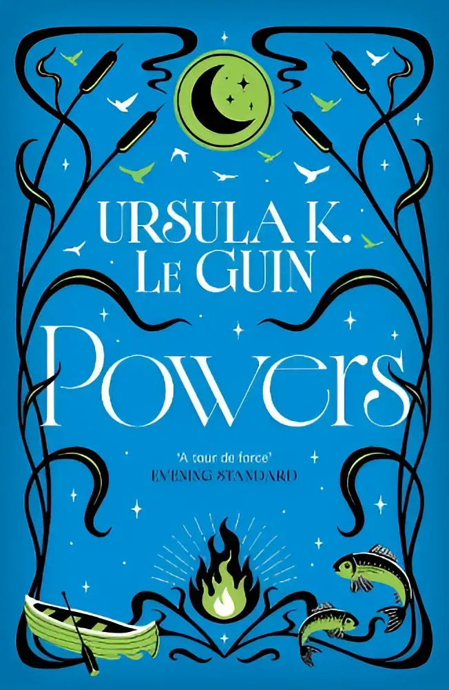 Blauw boek met de titel powers door ursula k uitgegeven door orion publishing in product powers