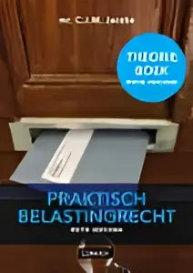 Blauw plastic boek praktijk belastingrecht met zwarte tekst en wit logo van convoy uitgevers fiscaal recht